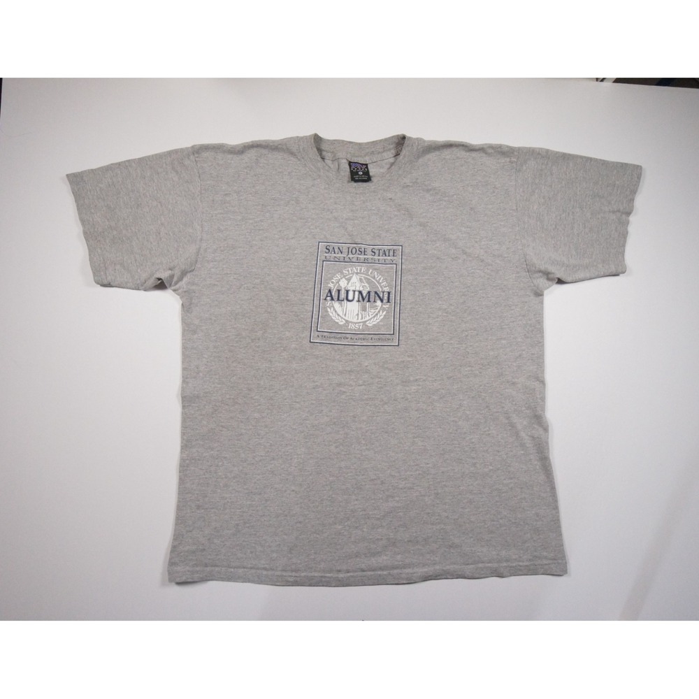 Vintage San Jose State University Shirt Mens XLarge Gray SJSU College Tee Y2K